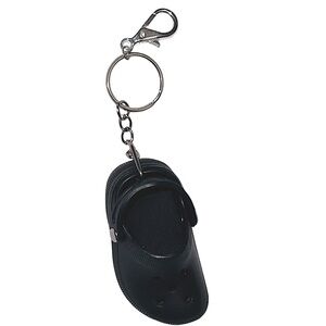 Black Croc Shoe Novelty Bag Charm Keychain